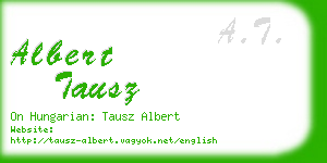 albert tausz business card